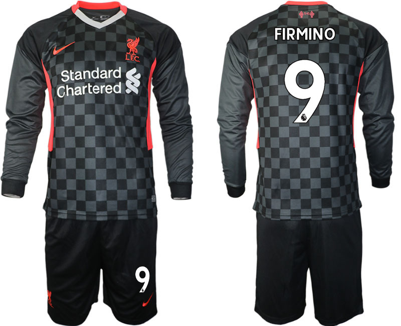 Men 2021 Liverpool away long sleeves #9 soccer jerseys